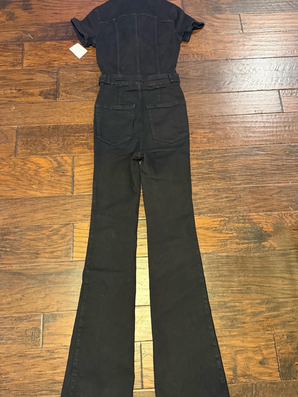 NWT Good American Fit For Success Black Denim Jumpsuit XS - Picture 6 of 7